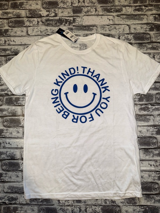 The Phluid Project Other - NWT Phluid Project T-Shirt Thank You for Being Kind Smiley Face White Size Small